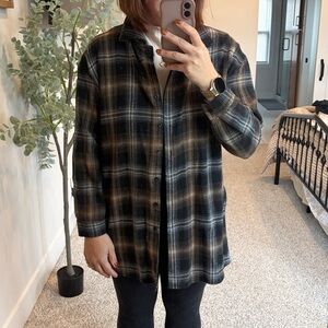 Vici Black and Tan Plaid Tunic